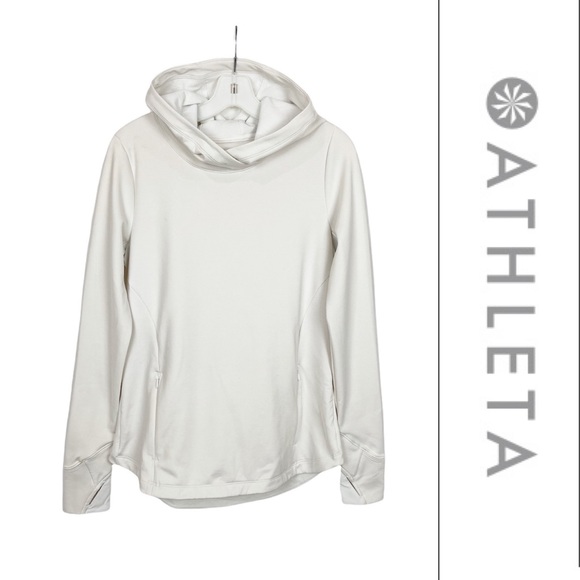 Athleta Bootcamp Hoodie in Off-White/Ivory Size Small - Picture 1 of 11